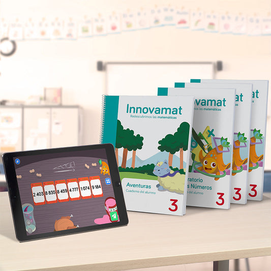 Pack Notebooks + App + Evaluation and intervention Innovamat Spanish - 3rd grade